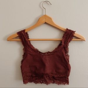 Aerie Rustic Orange Lace Bralette